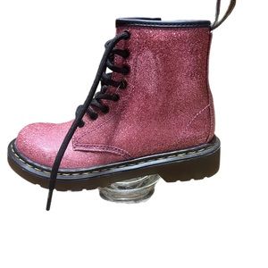 New kids pink glitter Dr. Martens.